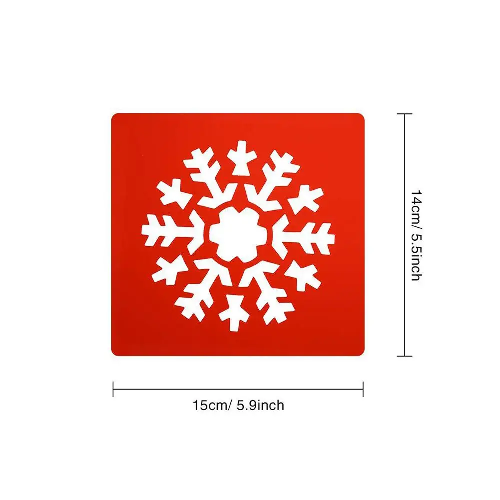 

6Pcs Santa Snowflake Angel Drawing Stencils Kids DIY Drawing Scrapbook Template