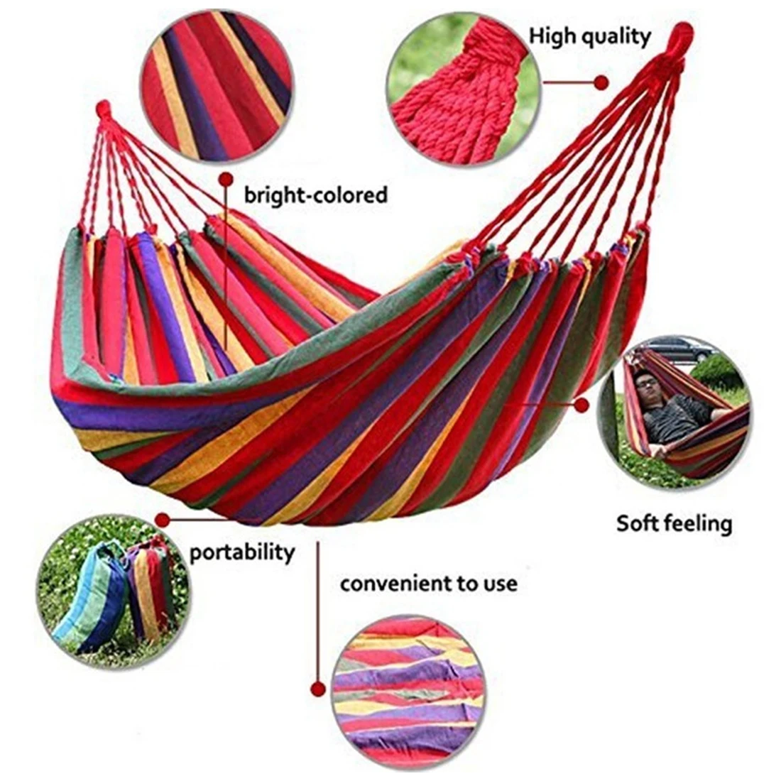 

Outdoor Hammock Swing Thicken Chair Hanging Swing Chair Portable Relaxation Canvas Swing Travel Camping Lazy Chair No Pillow
