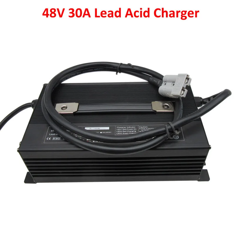

2000W 48V 30A Lead Acid Motorcycle Charger 58.8V For 48 Volt 15A 20A Lead-Acid RV EV Golf Cart Club Car Folklift Battery Charger