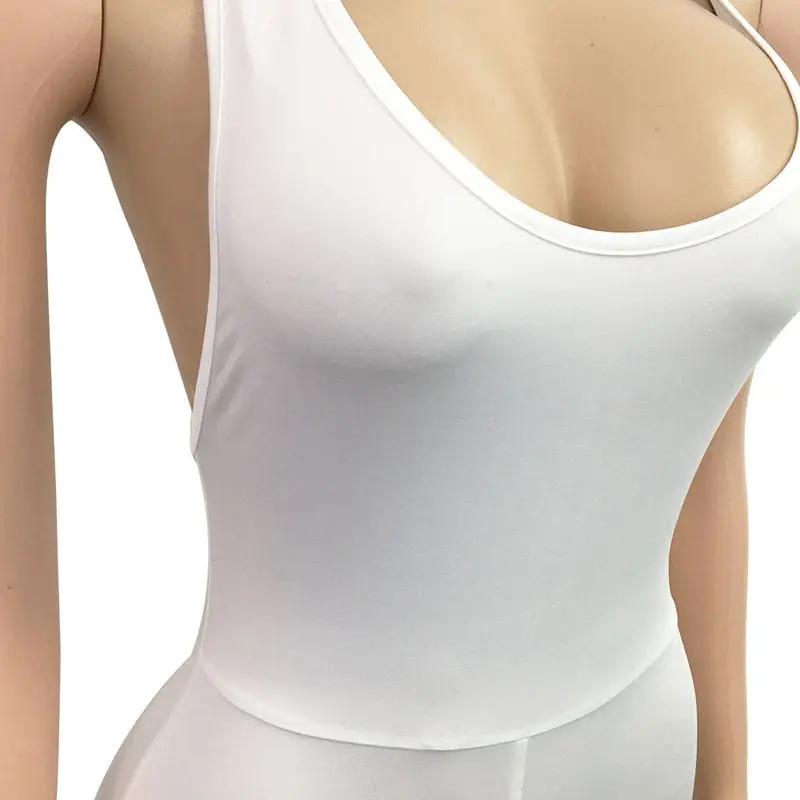 

ZKZYWX Sexy Sport Playsuit Summer Clothes One Piece Body Outfit Backless Bodycon Tracksuit Rompers Womens Jumpsuit Biker Shorts