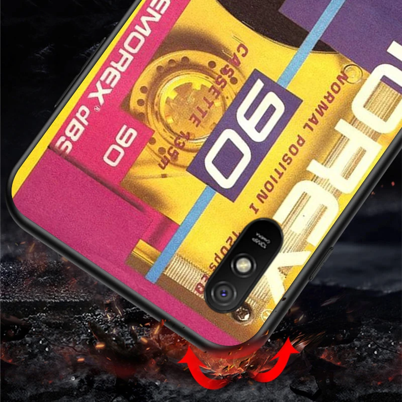 

Classical Old Cassette For Xiaomi Redmi 10X Pro 5G 9C 9A 9 GO K20 8A 8 7A 7 S2 6A 6 5 5A 4X Pro Bright Black Phone Case