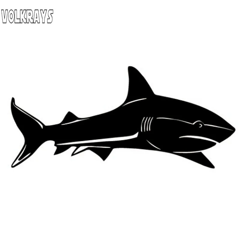Забавная Автомобильная наклейка Volkrays аксессуары для морской акулы рыбы