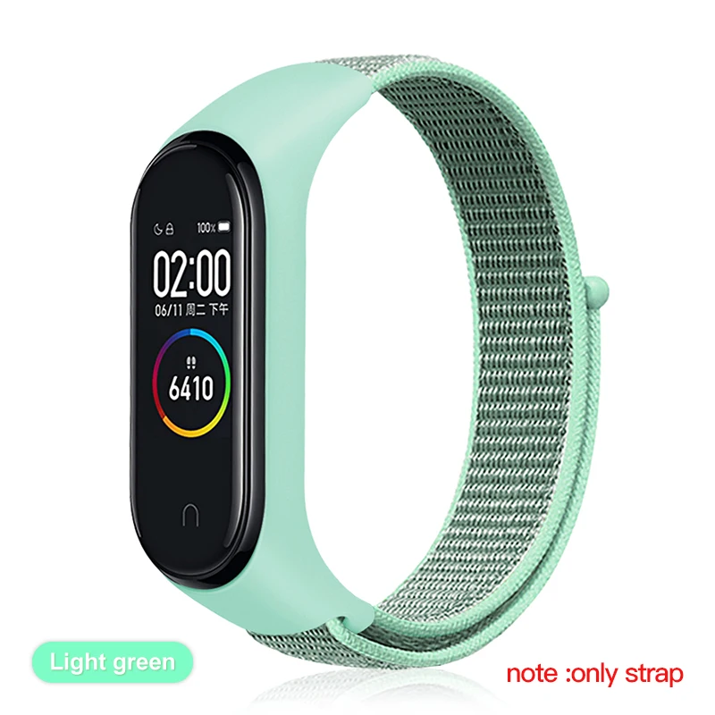 IONCT нейлоновый браслет для mi Группа 4 спортивного стиля с correa pulsera ремень для Xiaomi mi band 3 ремешок mi Группа 4 Global Smart аксессуары - Цвет: 天空蓝