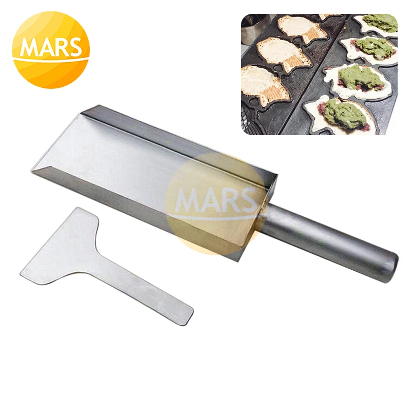 Stainless Steel Taiyaki Stuffing Tool Fish Shape Waffle Cone Baking Tool Waffle Cake Filling Shovel Tayaki Scraping Tools