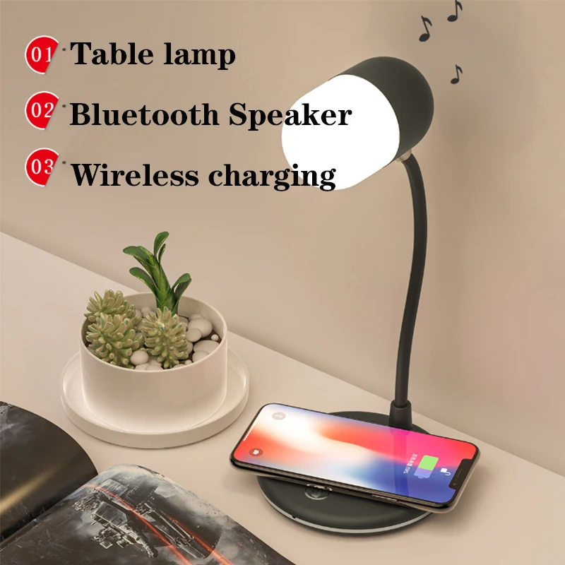 

Chtun2020 new LED desk lamp Bluetooth speaker with wireless charging sound