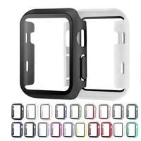 glasscase for apple watch serie 6 5 4 3 se 44mm 40mm iwatch case 42mm 38mm bumper screen protectorcover apple watch accessorie