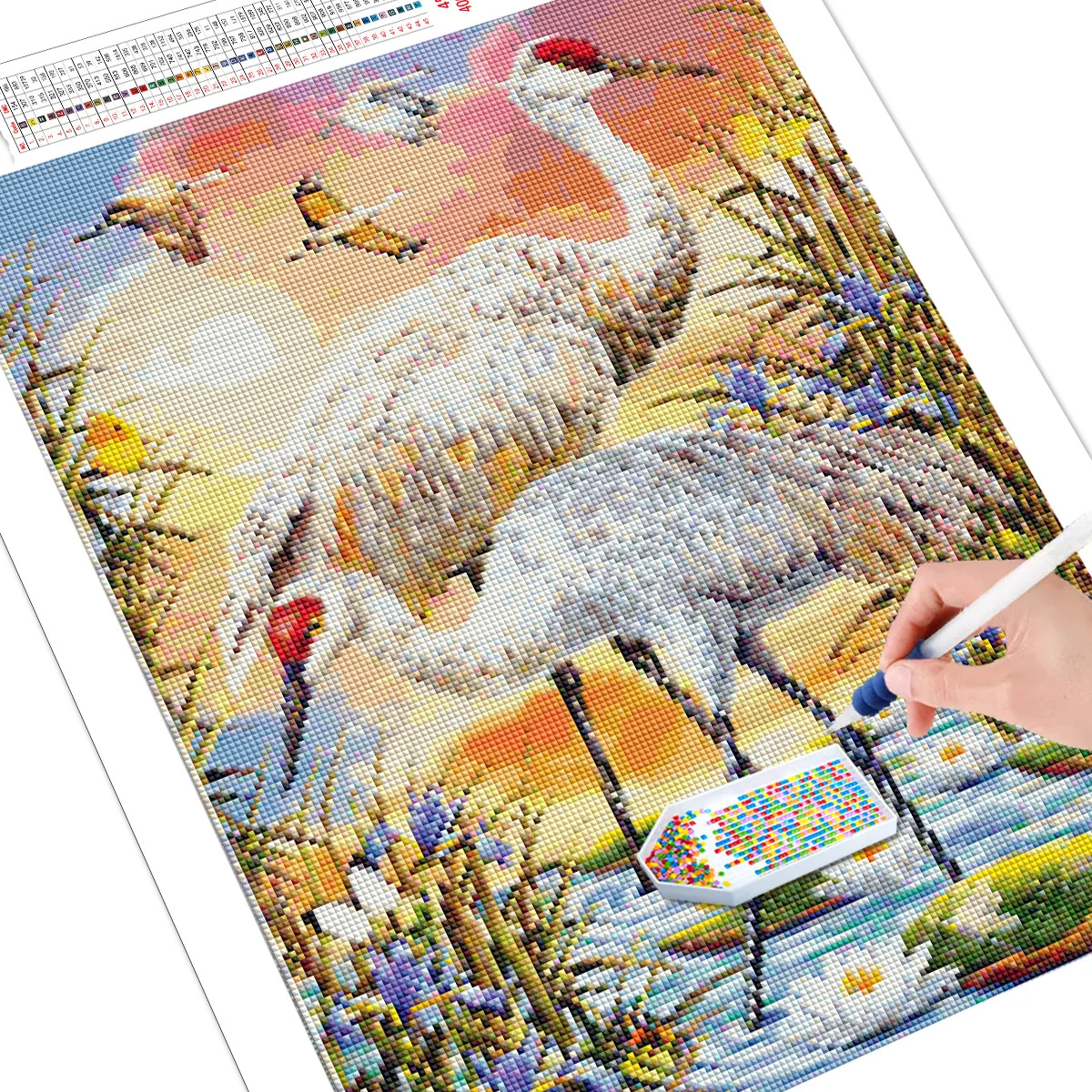 AZQSD Diamond Embroidery Crane 5D DIY Painting Animal Full Square Drill Picture Of Rhinestones Craft Gifts For Women | Дом и сад