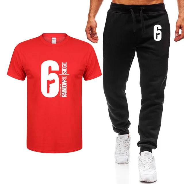 Летняя мужская футболка Tom Clancys Rainbow Six Siege повседневная Модная хлопковая Футболка