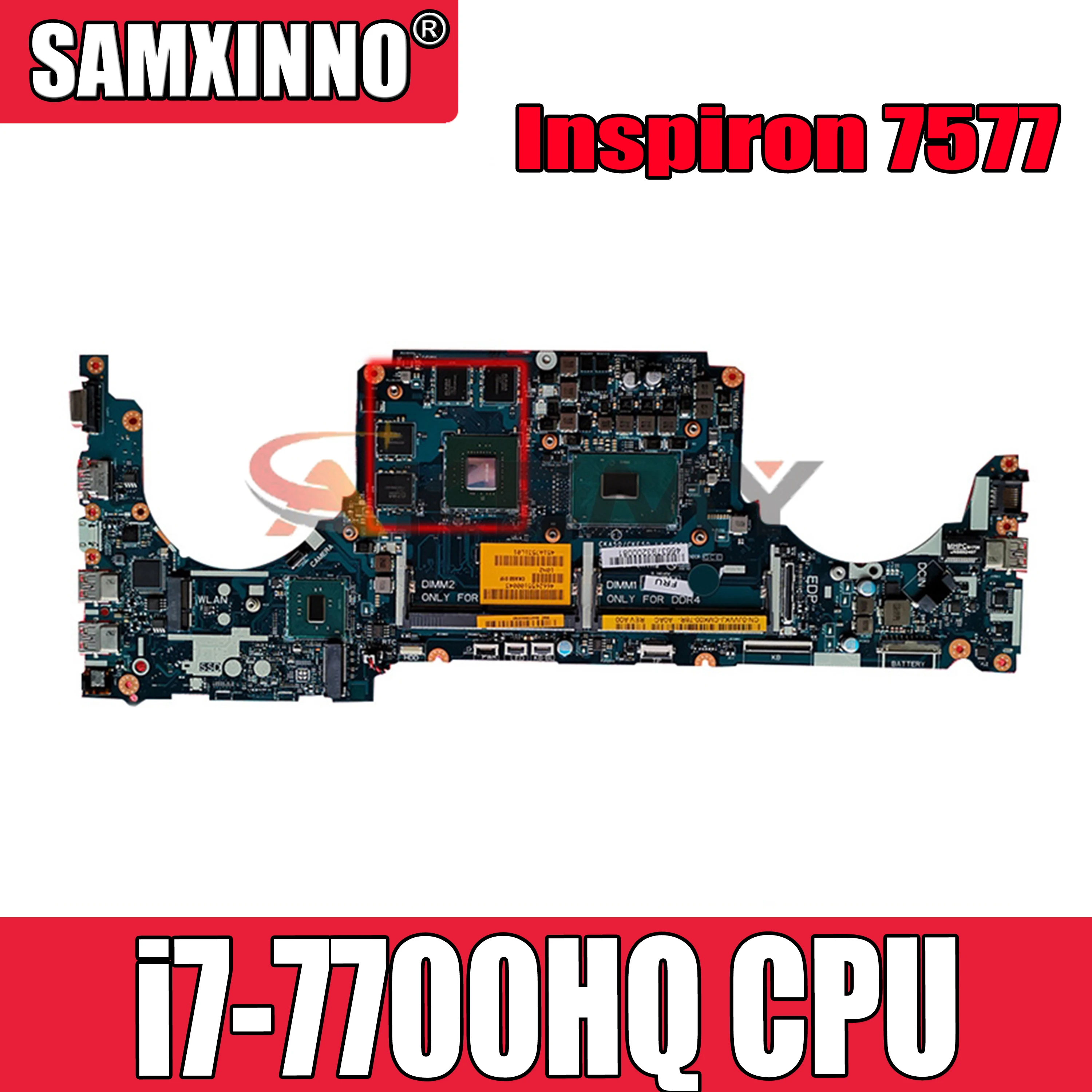 

Оригинальная материнская плата для ноутбука DELL Inspiron 7577 i7-7700HQ материнская плата CN-00JJH7 00JJH7 LA-E991P SR32Q N17P-G0-A1 DDR4