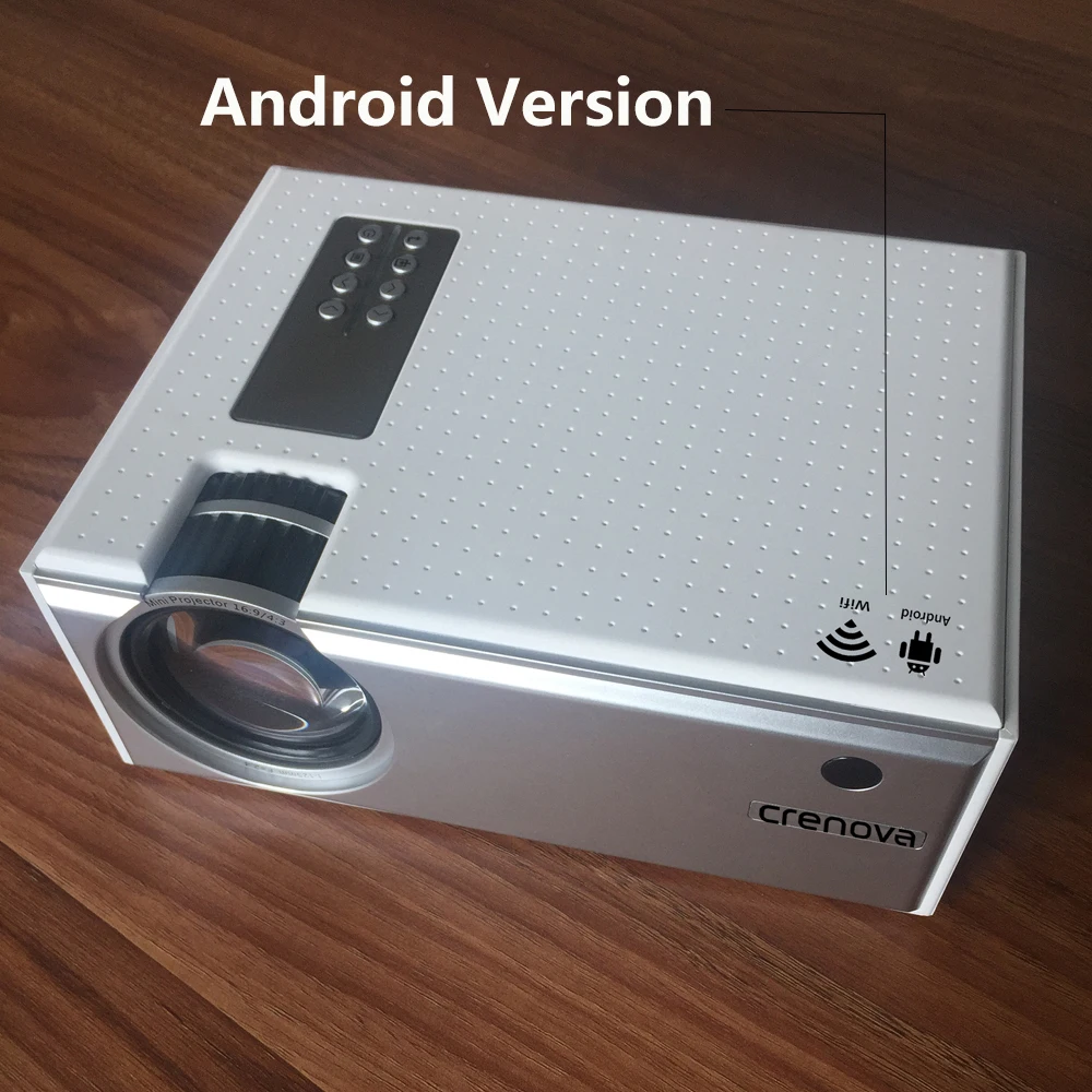 CRENOVA Лучшая Android видео проектор C8 1280*720P родное разрешение с Wi-Fi Bluetooth домашний кинотеатр кинопроектор