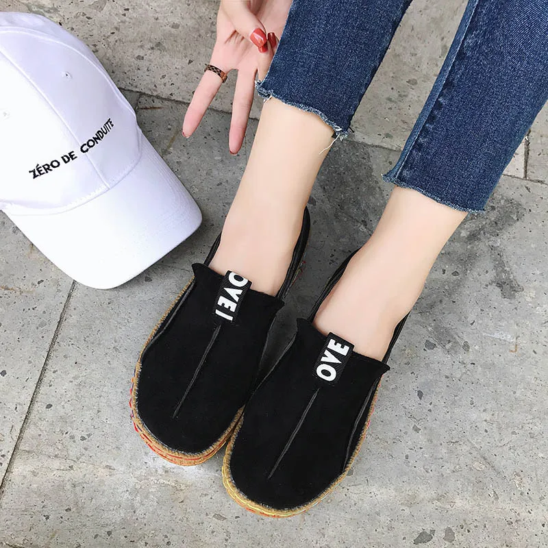 Эспадрильи с низким верхом лоферы женская обувь для улицы прогулочная ленивые