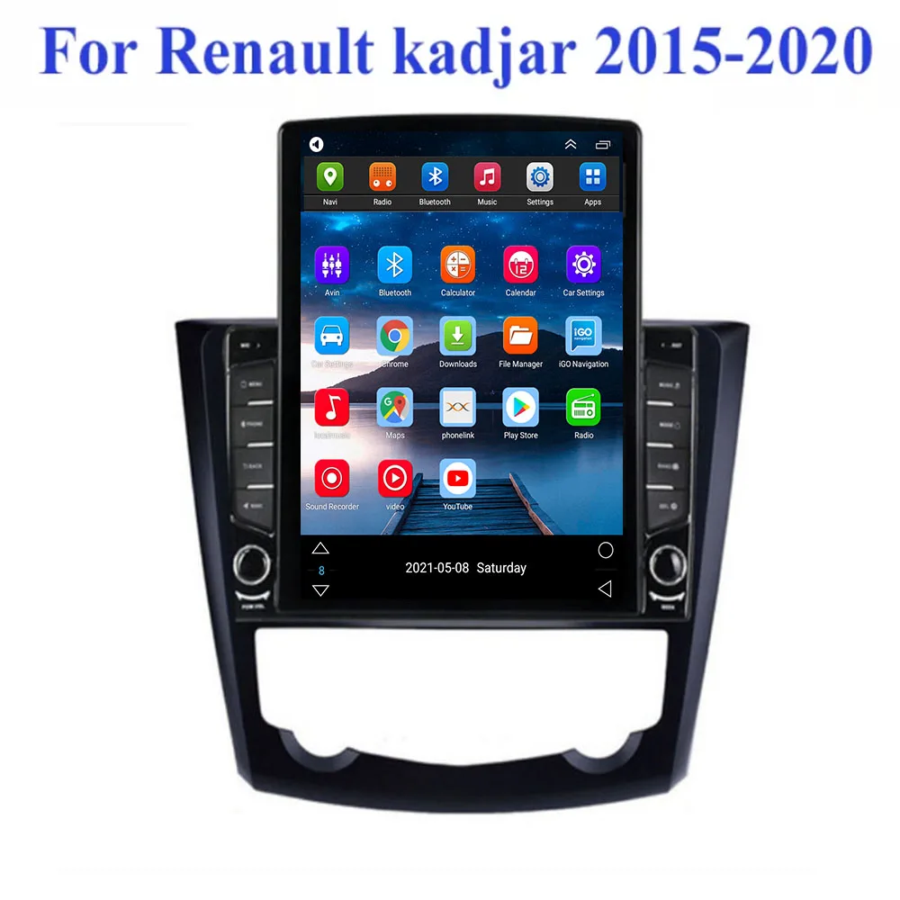 

Автомобильная Мультимедийная система, автомагнитола под управлением Android 11, с экраном 9,7 дюйма, с видеоплеером, GPS и RDS Навигатором, для Renault Kadjar 2015, 2016, 2017, 2018, 2019 +