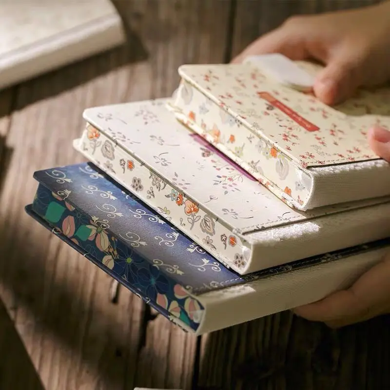 

A5 Canvas Flower Notebooks Sharkbang 128 Sheets Journals Monthly Weekly Daily Planner Study Work Notepad Agenda Stationery