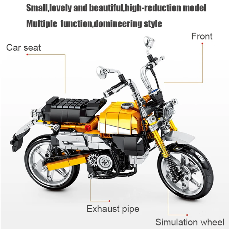 451 шт. Детский конструктор городской мотоцикл|Блочные конструкторы| |