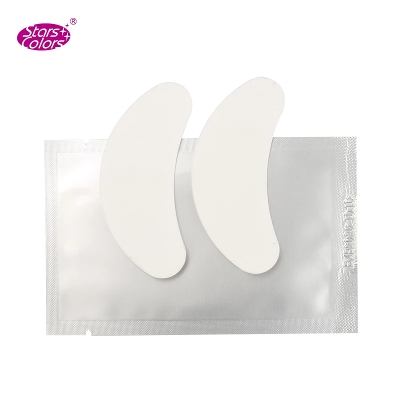 50 пар/лот тонкие гелевые накладные ресницы Серебристая упаковка коллагеновые