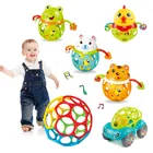Детские игрушки-погремушки, Детская развивающая игрушка, захватывающие шарики с отверстиями для новорожденных, детская кроватка, коляска, мягкие безопасные ручные колокольчики, Детский Рождественский подарок