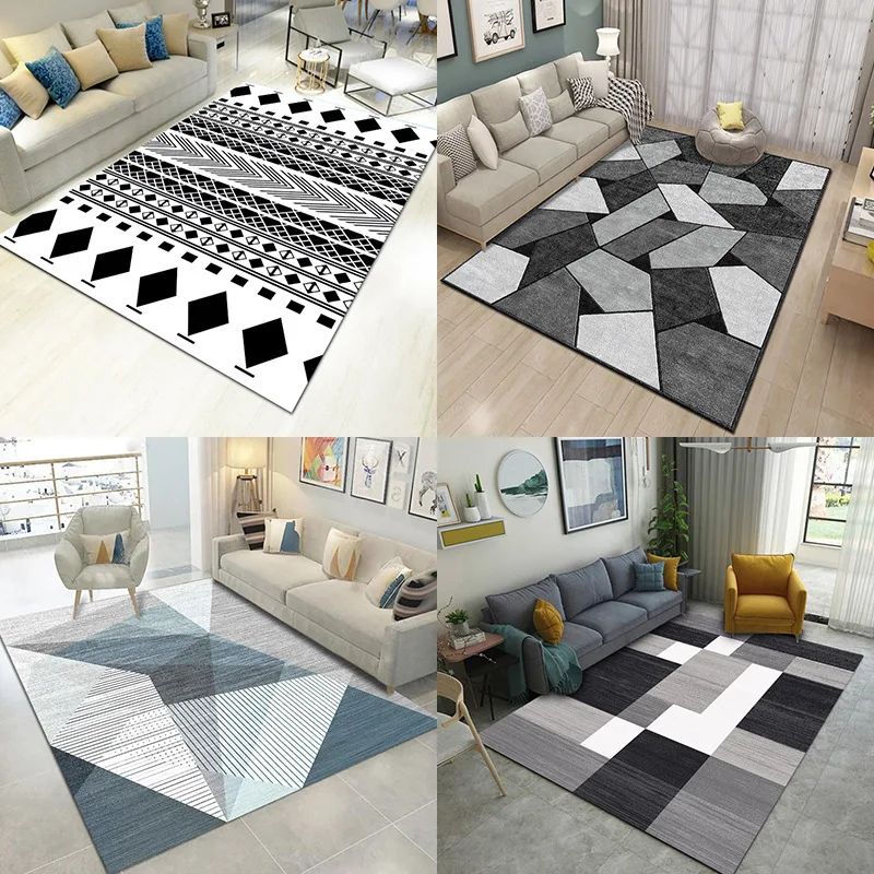 

Nordic Living Room Sofa Carpet Geometric Bedroom Entrance Door Mat Home Table Floor Rug