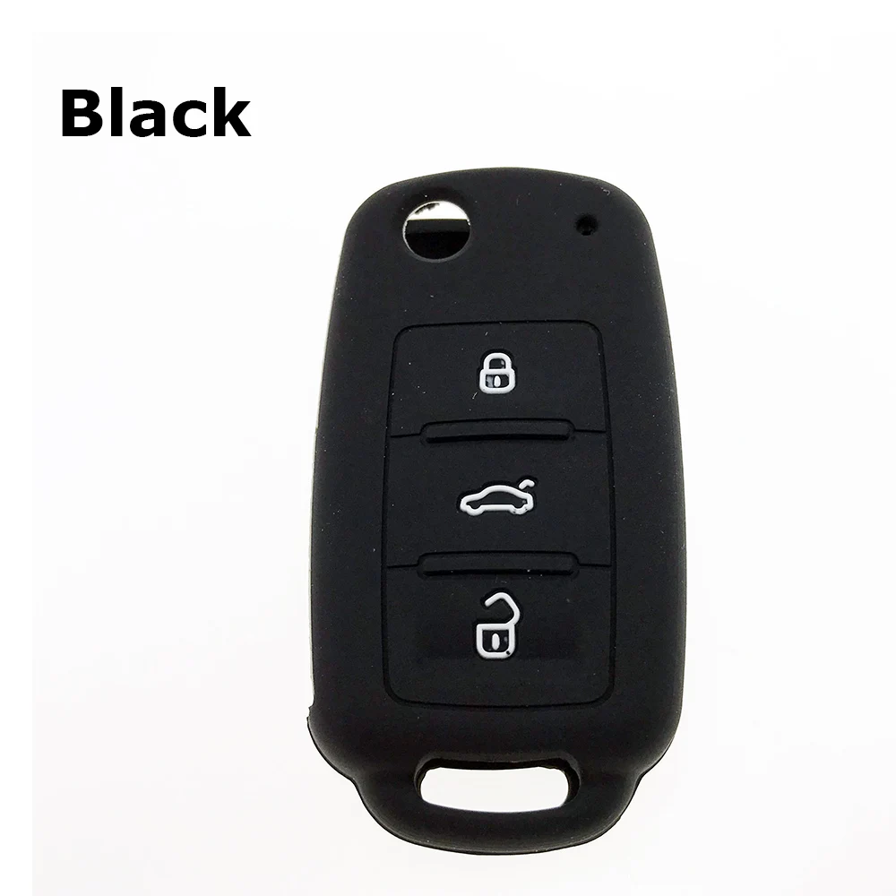 Силиконовый чехол для ключей VOLKSWAGEN Polo Bora CADDY GTI Rabbit Golf Touareg Jetta MK5 MK6 Beetle Passat B5 B6 B7