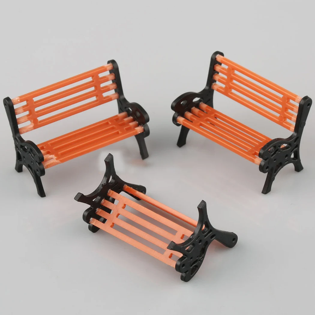 

50 Seated Standing Model People Passanger Figures+6 Bench Train Railway Layout Plastic 6 * Model Park Bench