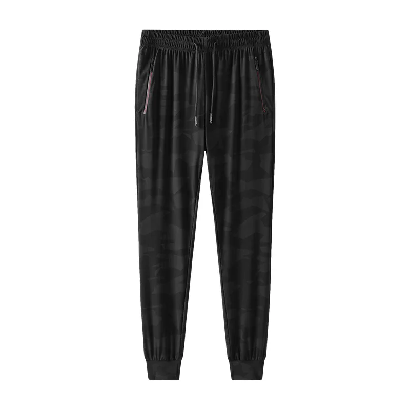 

Summer thin leisure sports pants men's fat plus large size ice silk pants breathable legged sports pants