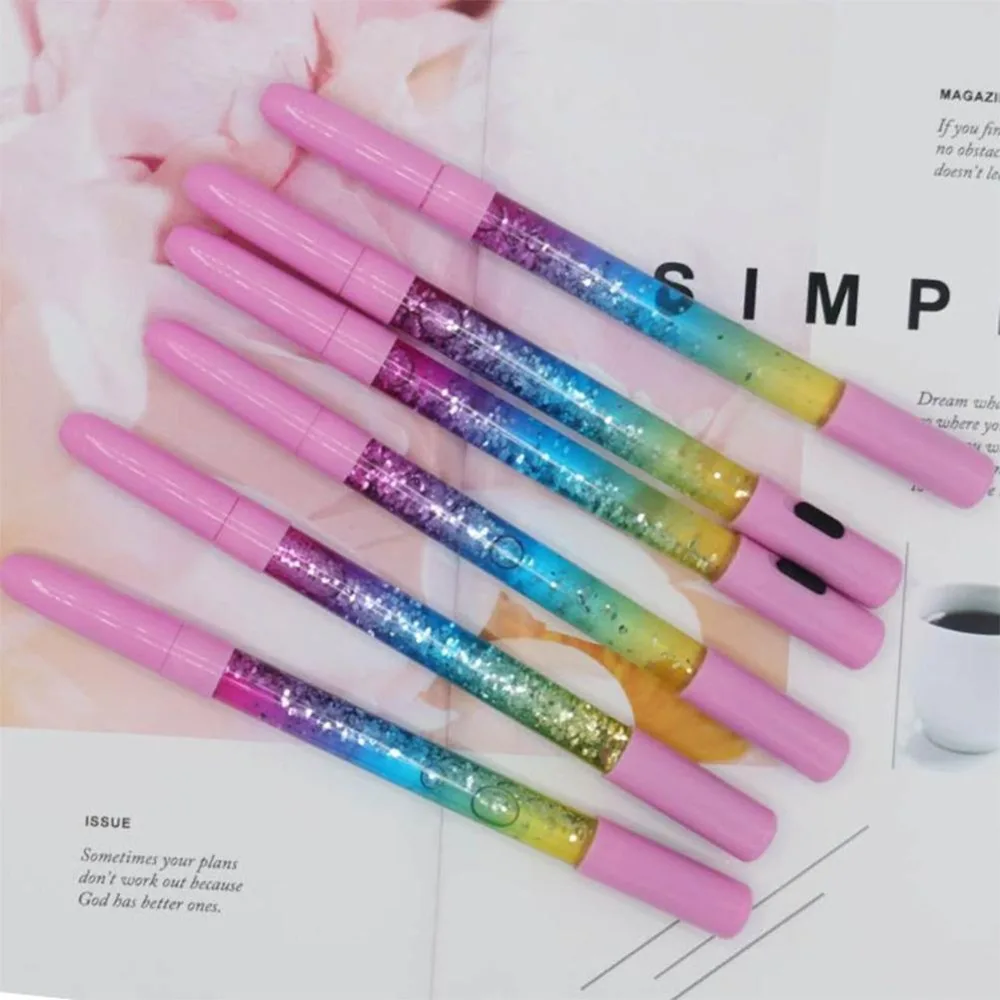 1 шт., милая Волшебная волшебная палочка, блестящая Песочная блестящая кристальная гелевая ручка радужного цвета, креативная Шариковая ручка для детей, новинка, канцелярские принадлежности
