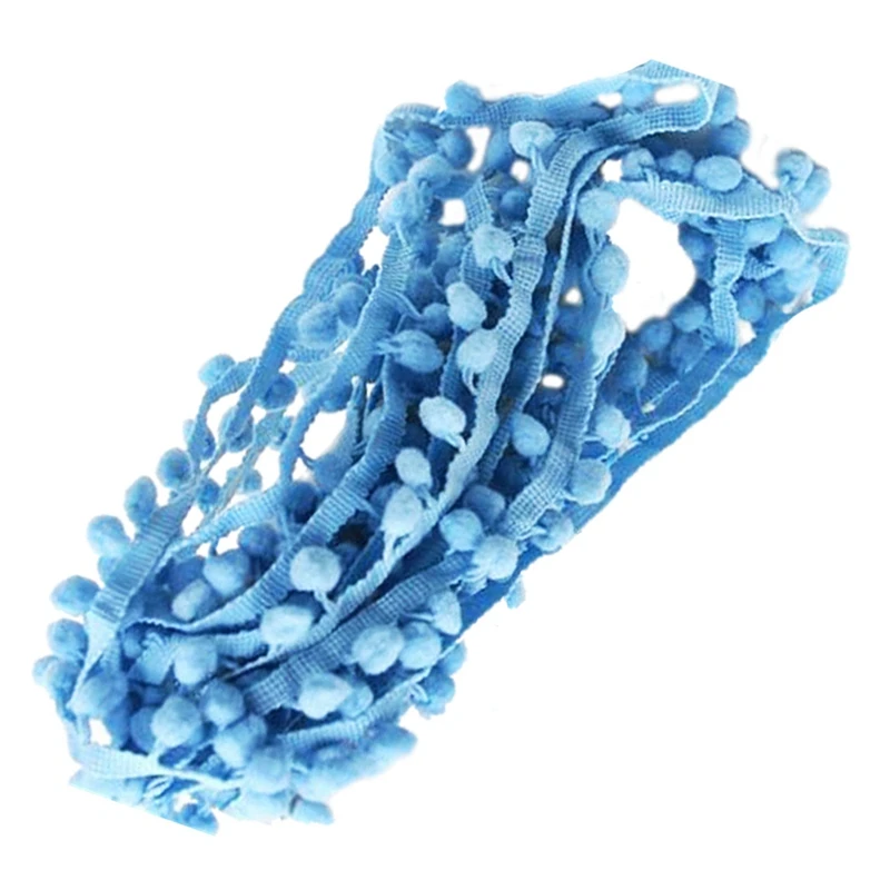 Промо-акция! 2 полосы 20 ярдов 10 мм помпон отделка мяч лента с бахромой DIY Швейные