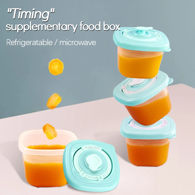 

Baby Timing Supplementary Food Box Portable Sealed Infant Milk Powder Box Toddle Snacks Fresh-keeping Container Home Storage