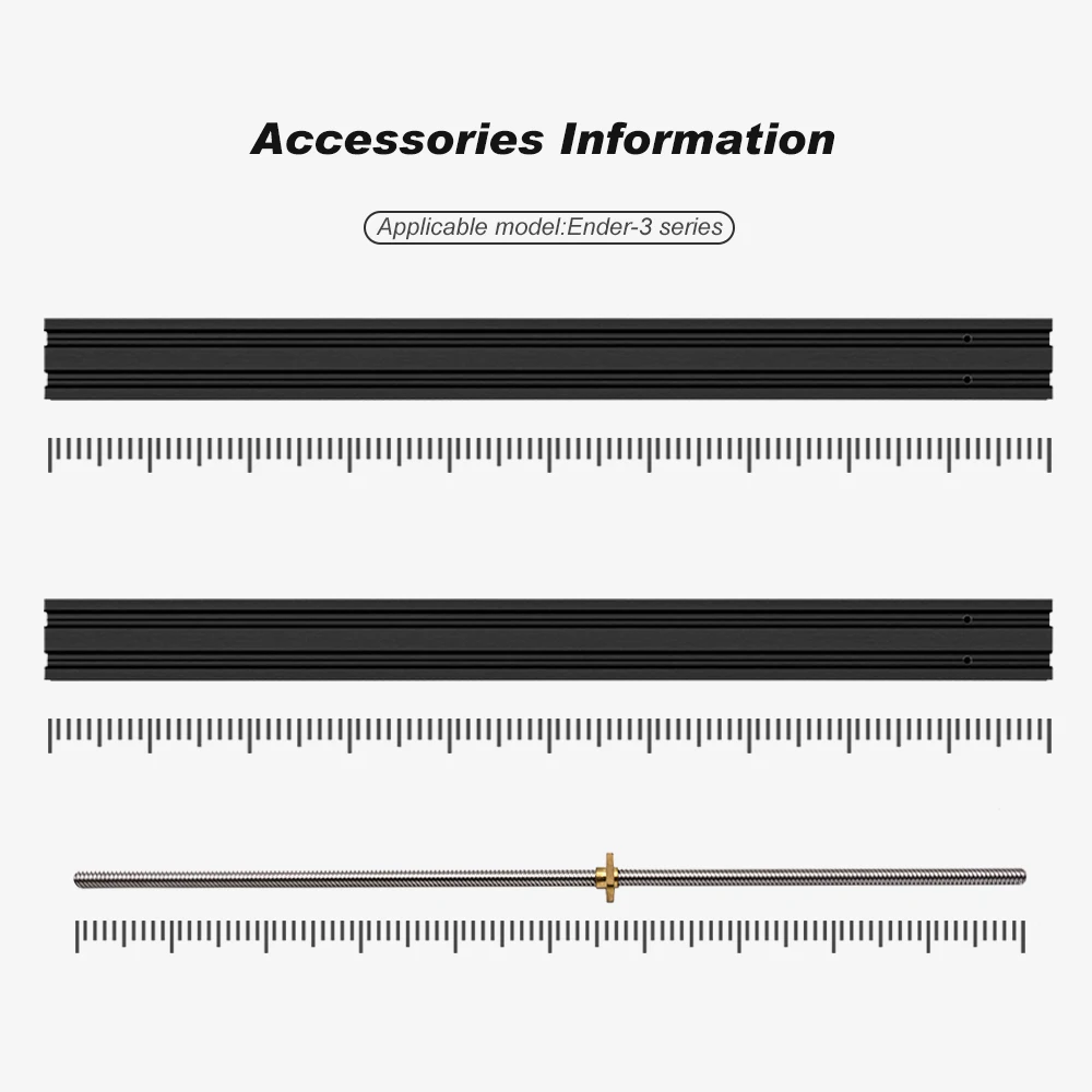 2040 profiles lead screw t nut ender 3 z axis extension profiles kit for ender 3ender 3 proender 3 v2 3d printer free global shipping