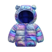 2021 winter new baby infant down jacket kids boys girls clothes long sleeve hooded wind proof thin style duck down coats