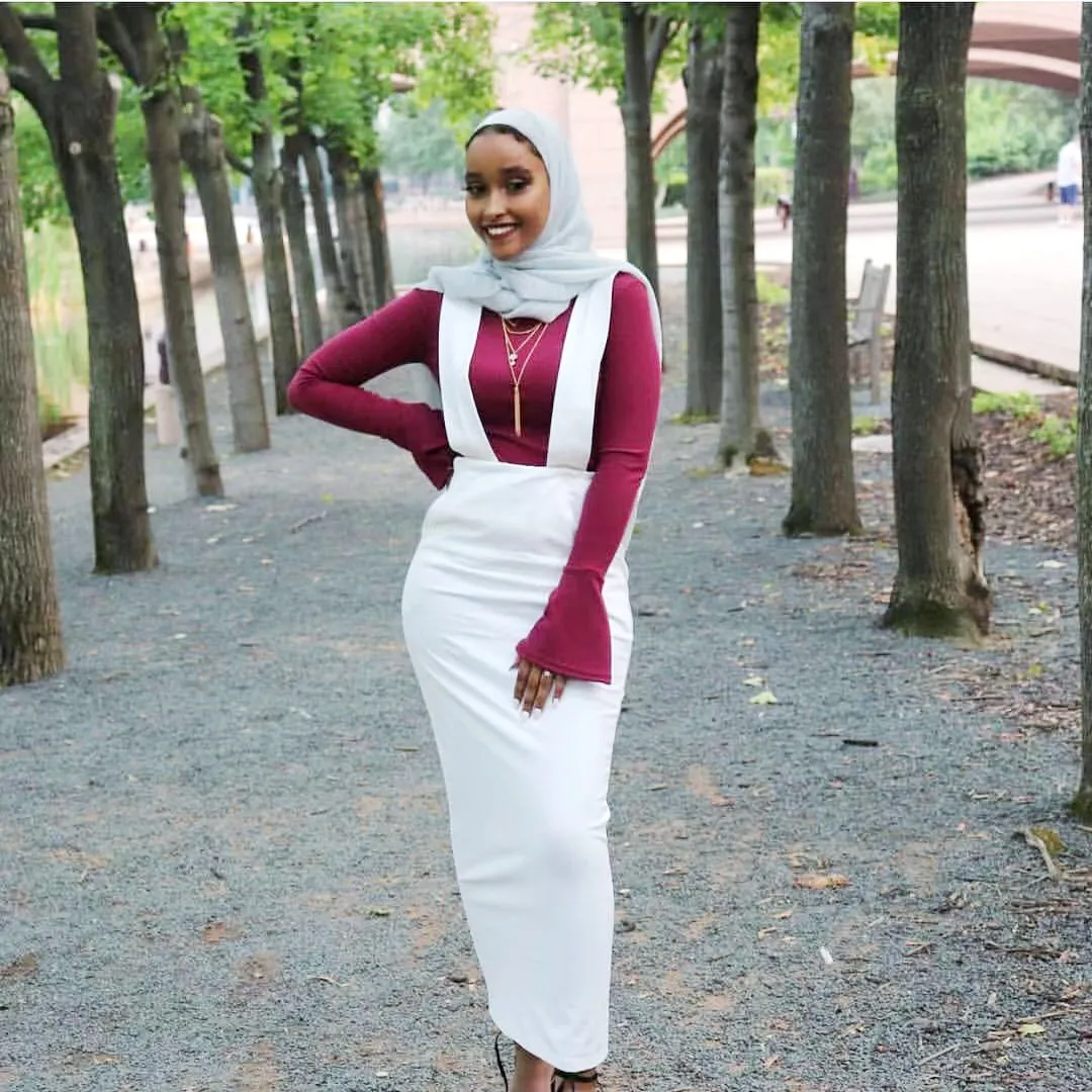 Мусульманский комбинезон, юбка-карандаш, Женская длинная юбка макси на двух лямках, облегающая юбка с завышенной талией в мусульманском сти... от AliExpress WW