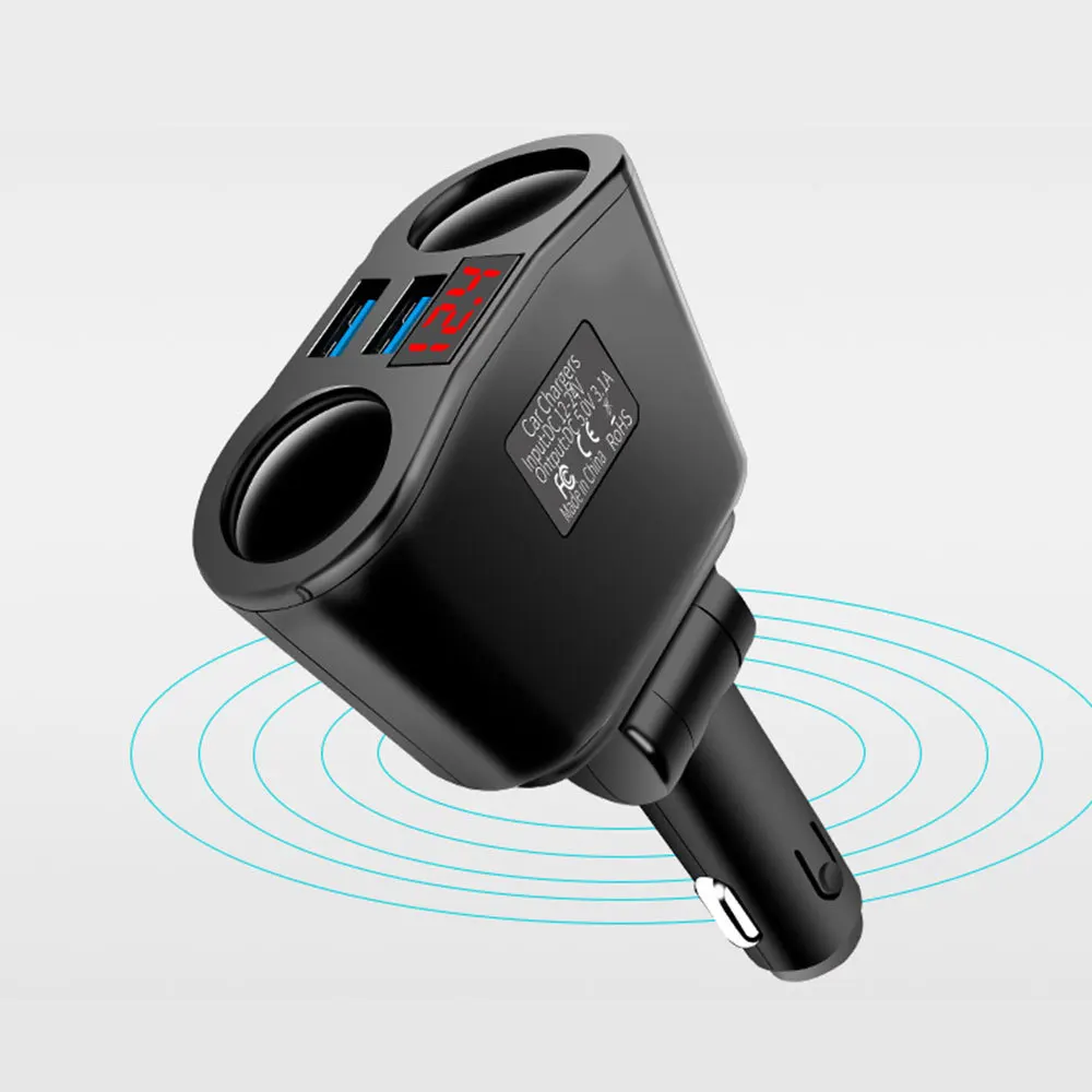 3.1A USB Car Charger Cigarette Lighter Socket Splitter Plug LED Car-Charger Adapter 90W Detection For Phone MP3 DVR Hot | Автомобили и
