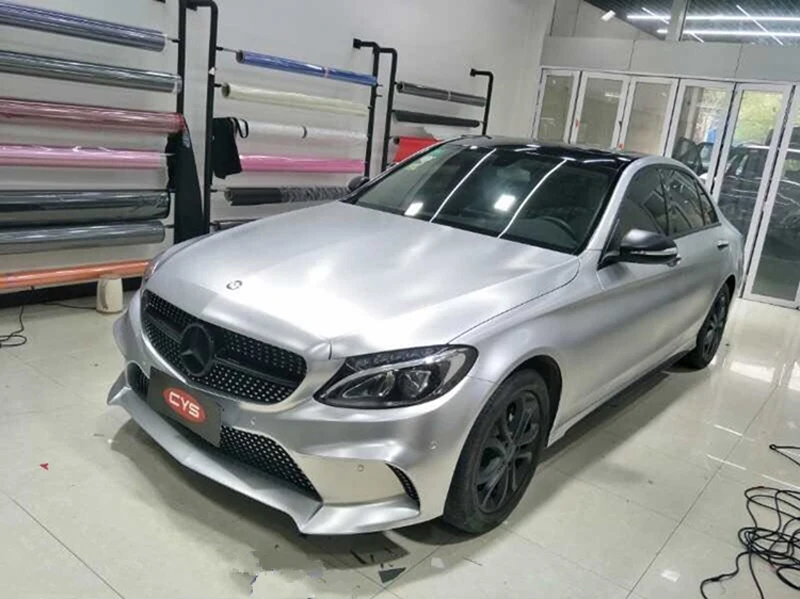 Anthracite Charcoal Metallic Matte Vinyl Gunmetal Matt Chrome Car Wrap Foil with Air Release Size 1.52x20 meters/Roll | Автомобили и