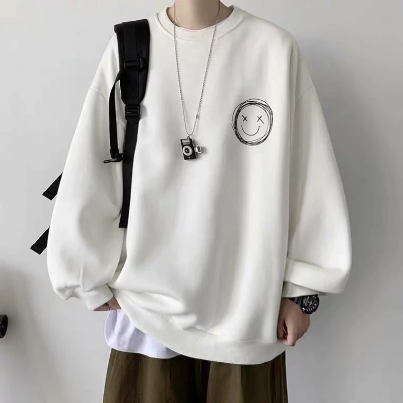 

BOY CLOTHES Black Hoodie Sweatshirts Crewneck Sweatshirt Lounge Wear Streetwear Men Hoodies Harajuku