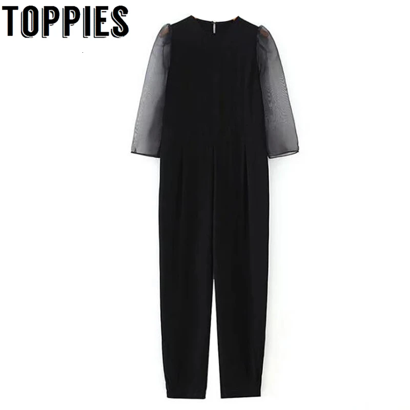 Женские комбинезоны с полурукавами сетчатые комбинированные зимние женские