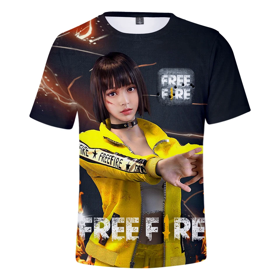 

Fashion Design Free Fire 3D Printed t shirt Boys / Girls Summer Hot Popular Harajuku T-shirt Free Fire 3d Men's Street Clothing