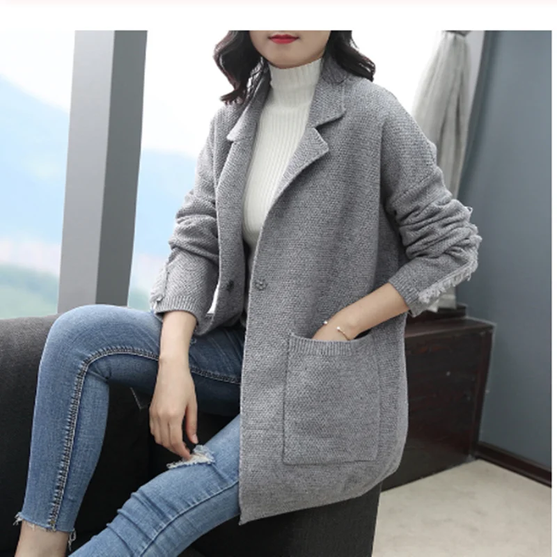 Kpop свитер корейский Стиль Верхняя одежда 2020 Новый kвязаный кардиган женский с