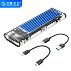 Прозрачный чехол ORICO M2 NVMe для жесткого диска, футляр для NVME PCIE NGFF SATA MB Key SSD Disk