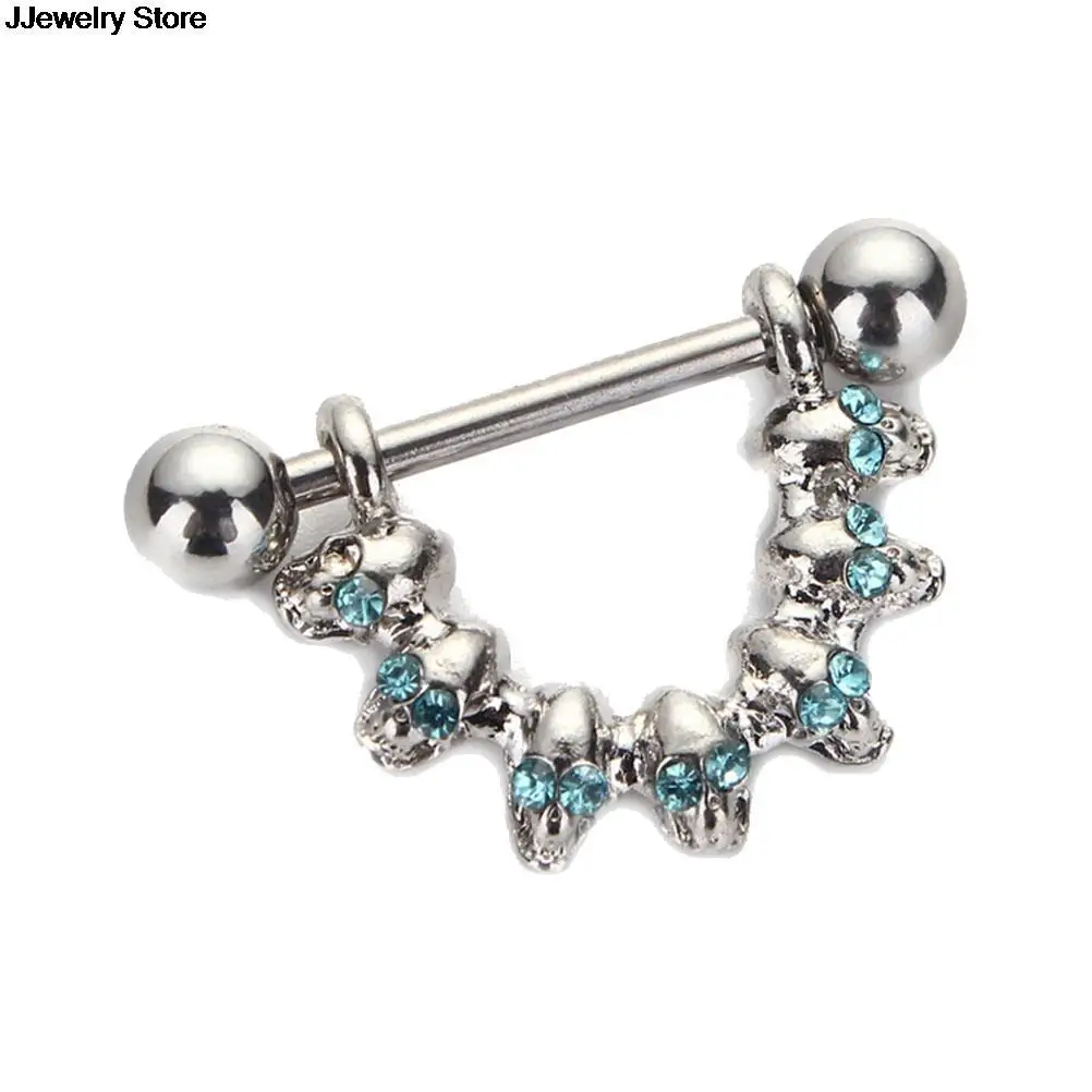 1 шт. хирургическая Нержавеющая сталь ниппель кольцо Бар щит штангой Для женщин