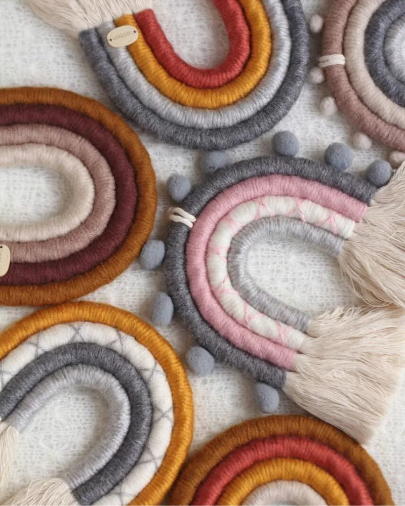 ZENGIA INS скандинавский домашний тканый Радужный гобелен хлопковые ручные