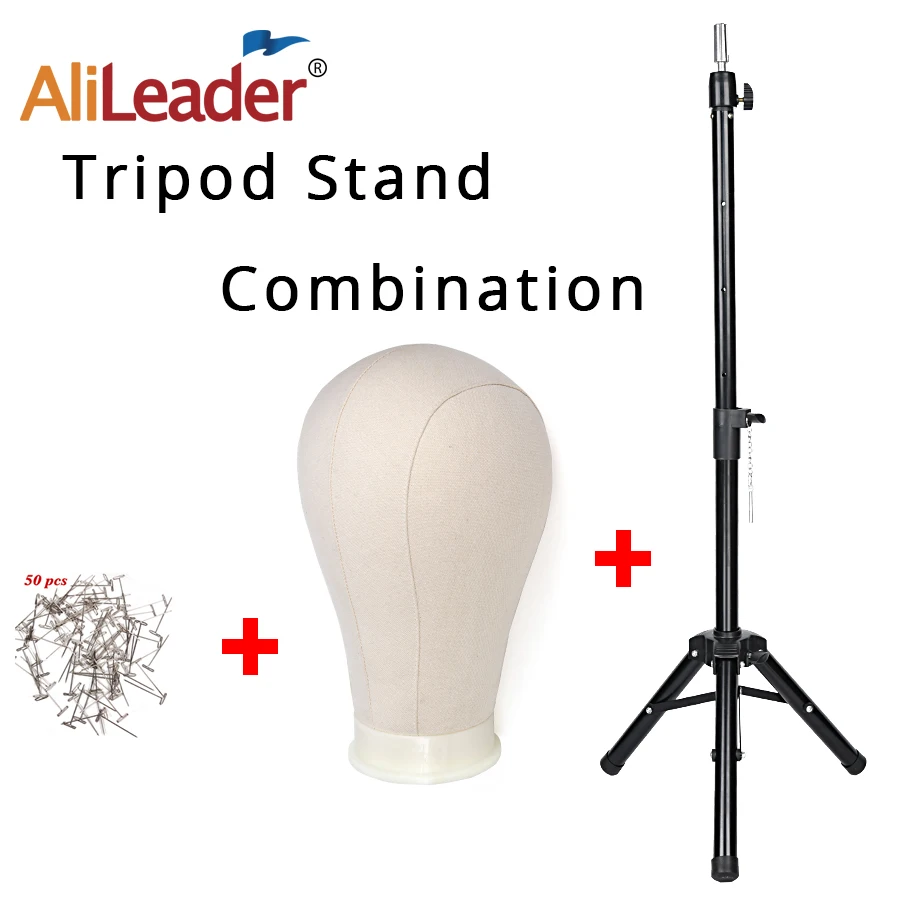 Alileader 125 см подставка для парика с головой 21 ~ 25 &quotцвет холст блок головы парик