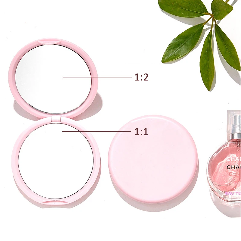 Компактное качественное складное мини зеркало с увеличением 1 шт. карманное