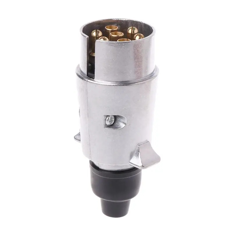 

Durable 7 Pin Aluminium Alloy Plug Trailer Towing Electrics 12V Connector EU Plug