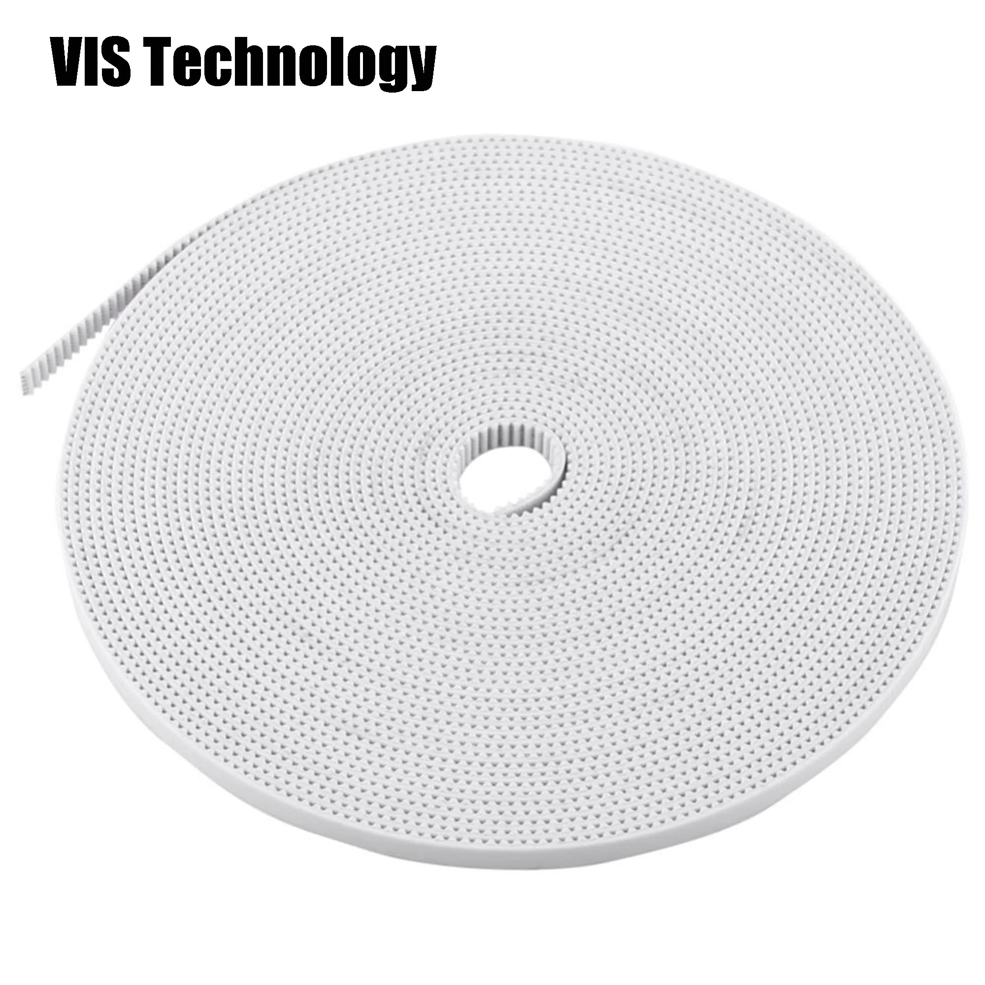 Ремень ГРМ с открытым стальным сердечником ПУ кожа ширина 10 мм 2 Гт белый цвет для