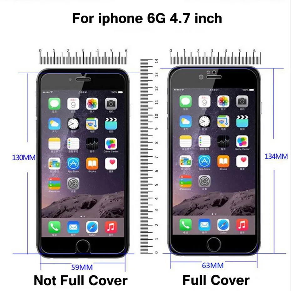For iPhone 7 8 6 6s Plus Screen Protector Protective Film Full Coverage Cover Tempered Glass XS XR 11 Pro Max 5 5s SE | Мобильные