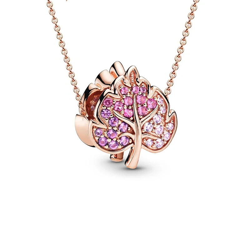 Цепочка с кулоном в виде оленя для мужчин и женщин ожерелье под розовое золото
