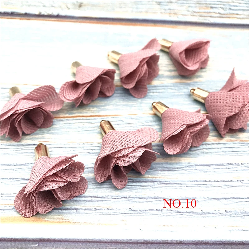 100 шт./лот разноцветные колпачки из сплава подвески в виде цветов кисточки для