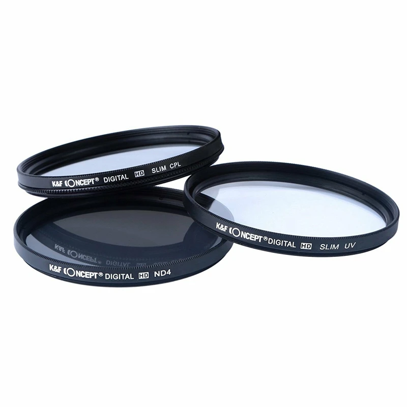 K & F концепция Uv Cpl Nd4 Комплект фильтров для объектива поляризационный фильтр