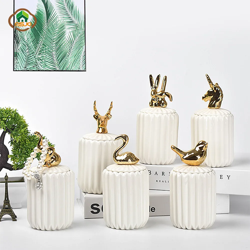 MSJO керамический резервуар для хранения ювелирных изделий женщин INS пылезащитный