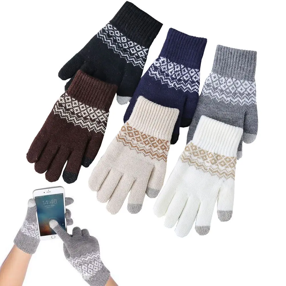 

Soft Cycling Skiing Autumn Winter Warm Outdoor Thick Full Finger Gloves Touch Screen Mittens Winter Gloves