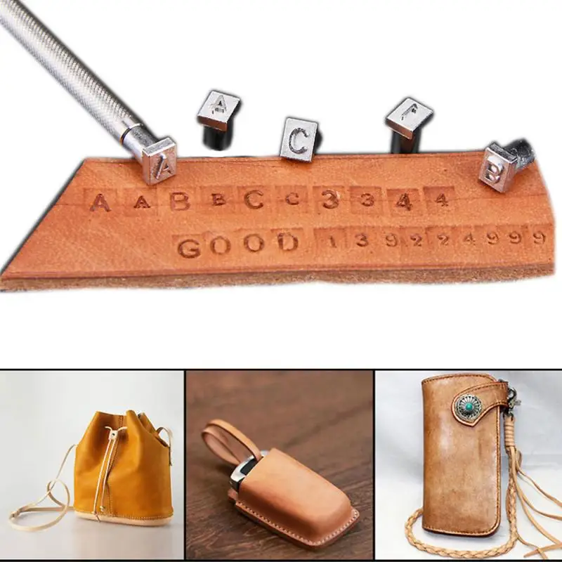 

36pcs Leather Stamping Tools Gift Alloy Steel Alphabet Letter Number Stamper Craft Metal Printing Mold Engraving Set 3.5mm/6.5mm